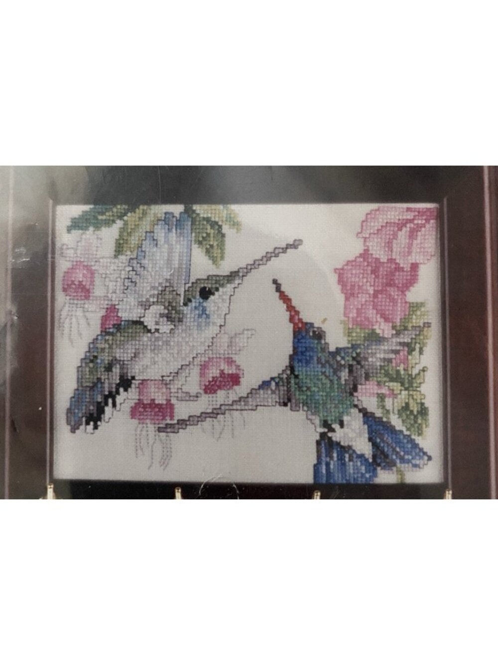 Vintage Humming Bird Small Counted Cross Stitch Kit Wood Not Included USA Made
